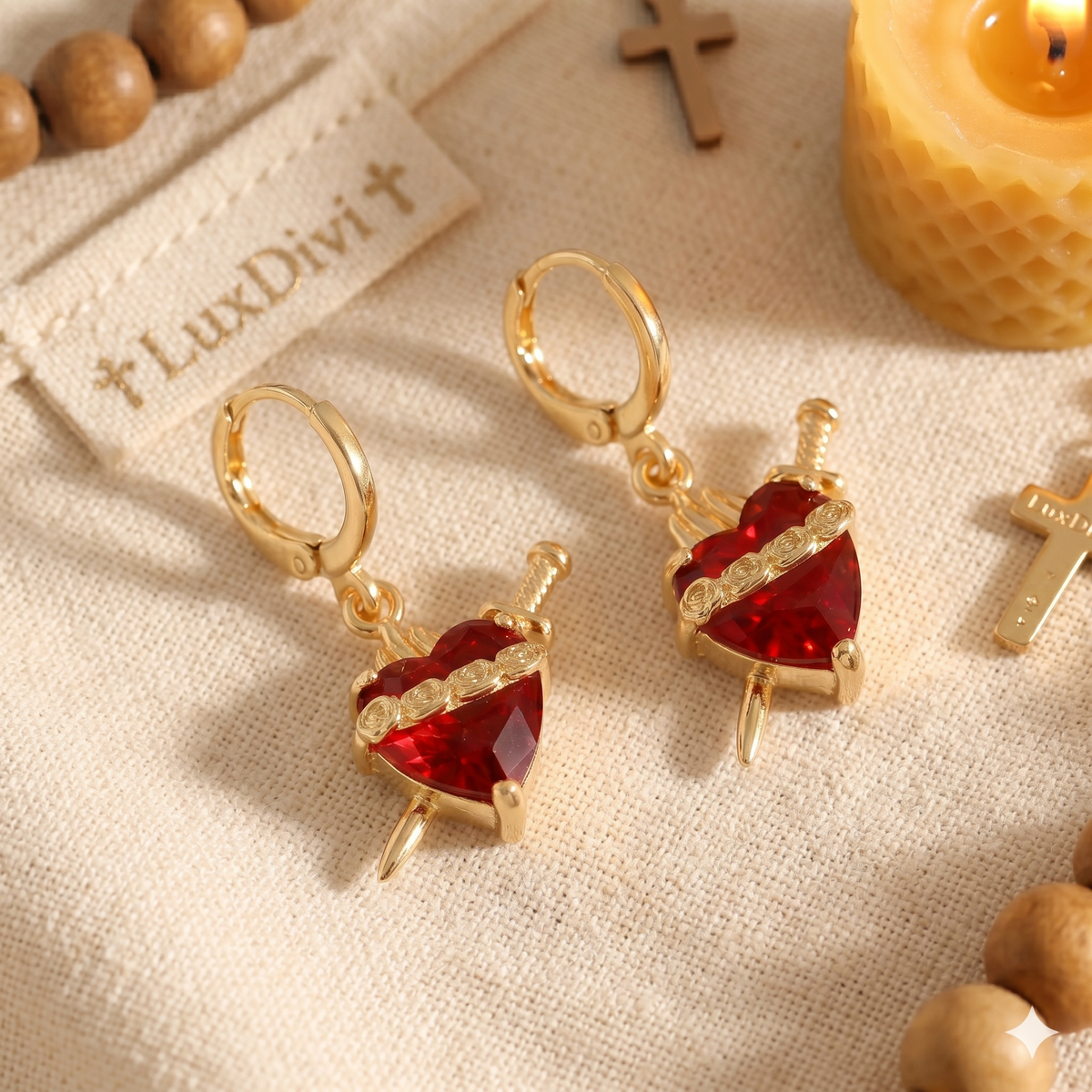 Immaculate Heart of Mary Earrings