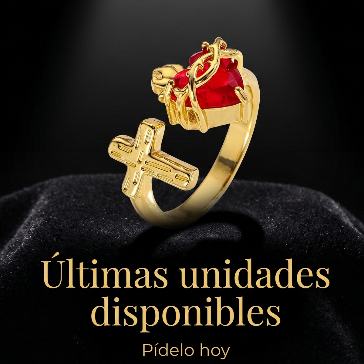 Light of Christ Ring: Sacred Heart in Infinite Crystal