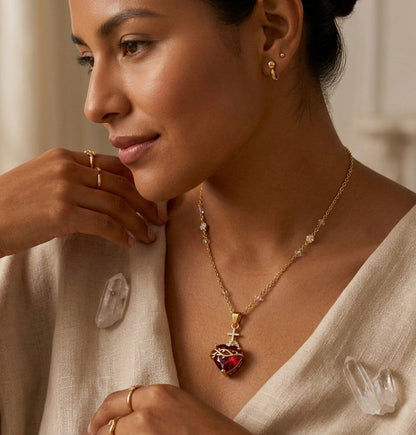 Light of Christ: Sacred Heart of Jesus Necklace