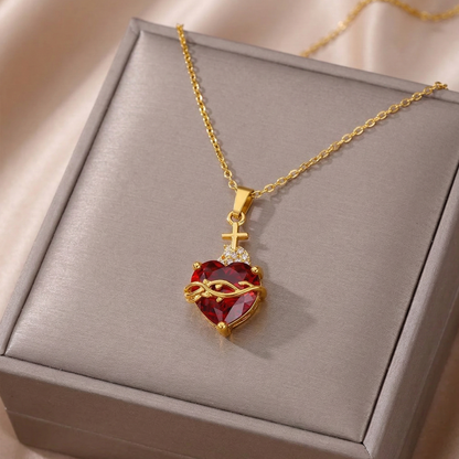 Light of Christ: Sacred Heart of Jesus Necklace